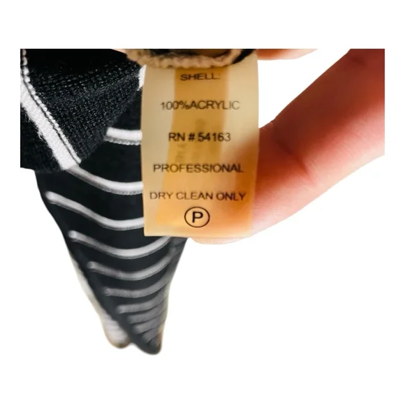 Calvin Klein Womens Midi Dress S Small Black & White Striped Pencil Professional - Picture 9 of 12
